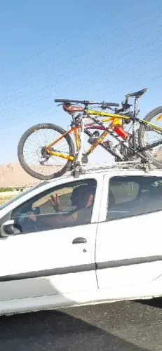 رکاب زنی در طبیعت زیبای چهارمحال.باربند حمل دوچرخه